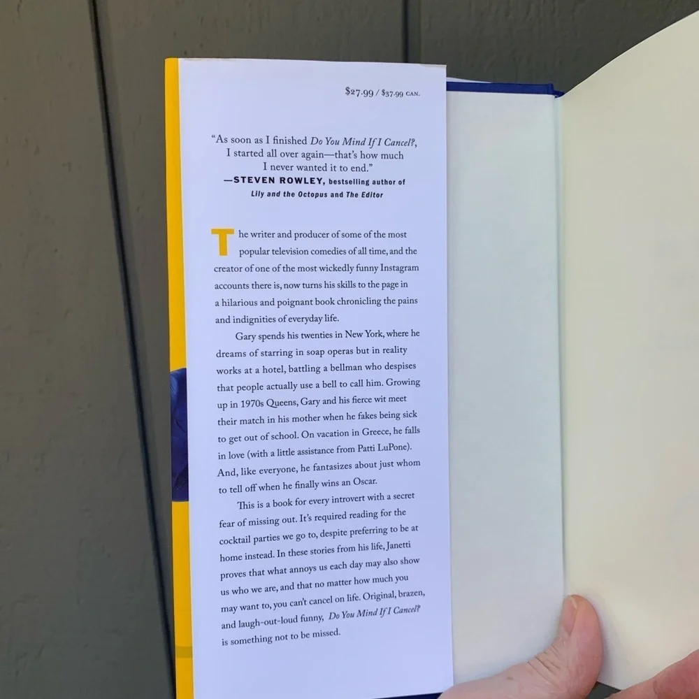 HP🎉GARY JANETTI Signed Hardcover Book “Do You Mind If I Cancel” Memoir